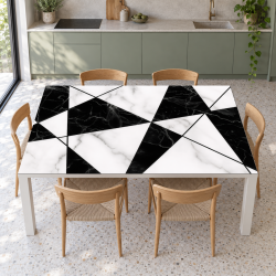 Стильная скатерть для кухни и столовой на заказ "Black and white", 60*90 см